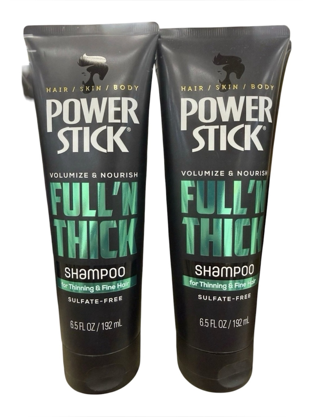 POWER STICK Full’N Thick Volumize Nourish Sulfate Free Shampoo (2 In Set) NEW